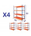 Pack Rack X 4 - Estantería Profesional