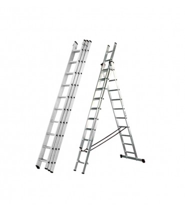 Escalera Aluminio Telescópica Tijera 5.6 mts