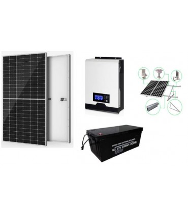 KIT SOLAR HOGAR 1000 WATTS 12V CON BATERIA DE GEL