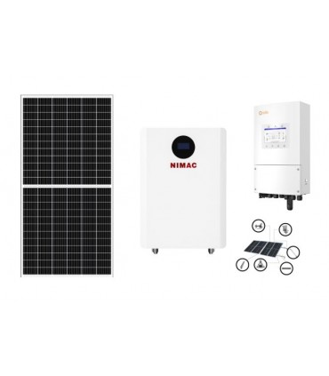 KIT SOLAR HIBRIDO SOLIS  8000 WATTS 48V CON LITIO