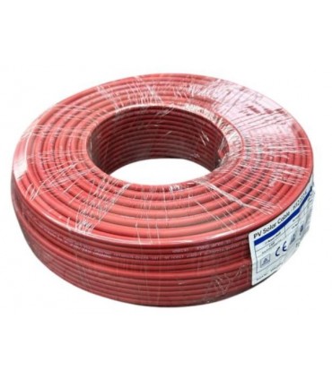 Rollo 100 MT Cable Solar Rojo 6mm2