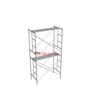 Pack 2 Andamios Galvanizado Profesional Con Tablón Y Ruedas