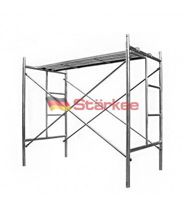 Pack 2 Andamios Galvanizado Profesional Con Tablón Y Ruedas