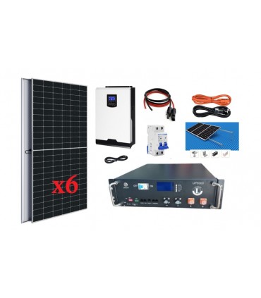 KIT SOLAR HOGAR 6200 WATTS 48V CON LITIO