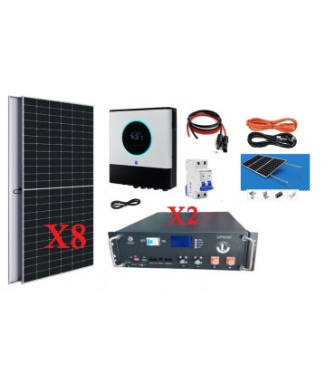 KIT SOLAR HOGAR 8000 WATTS 48V CON LITIO