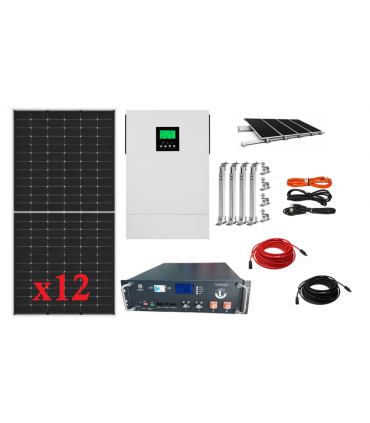 KIT SOLAR HOGAR 10KW 48V CON LITIO DE 100AH