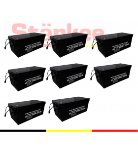 Pack de 8 Baterías 200A GEL