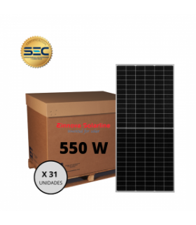Pallet de Paneles 550w Monocristalino