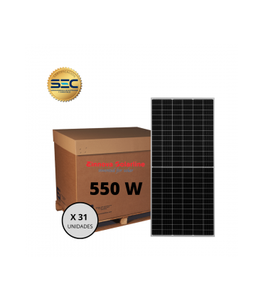 Pallet de Paneles 550w Monocristalino