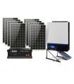 Kit Solar 5000w Con B.Litio + Soportes
